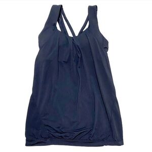 Lululemon black tank top with built in padded bra
